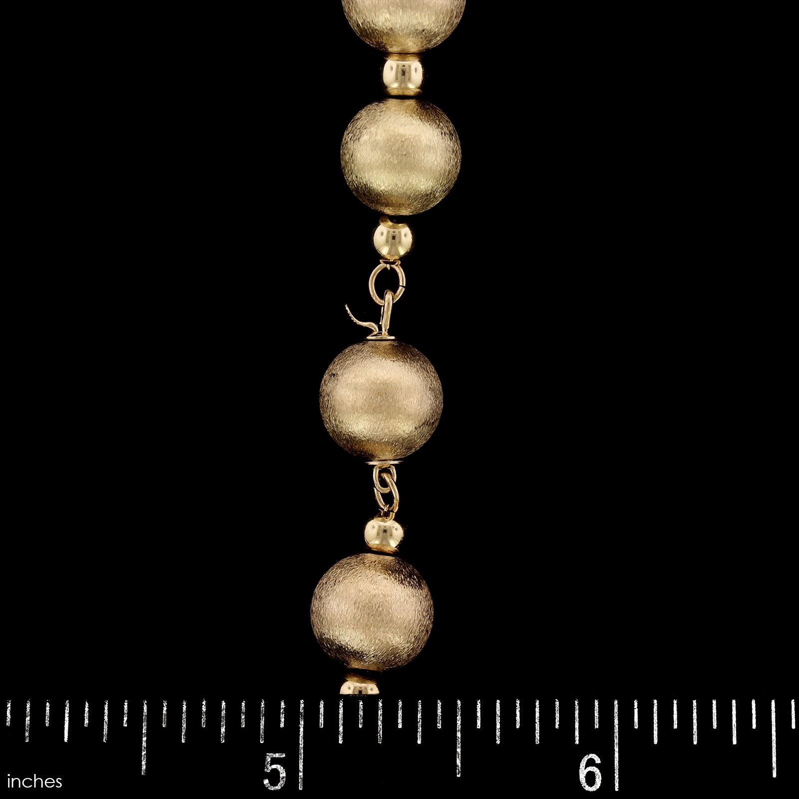 14K Yellow Gold Estate Bead Necklace