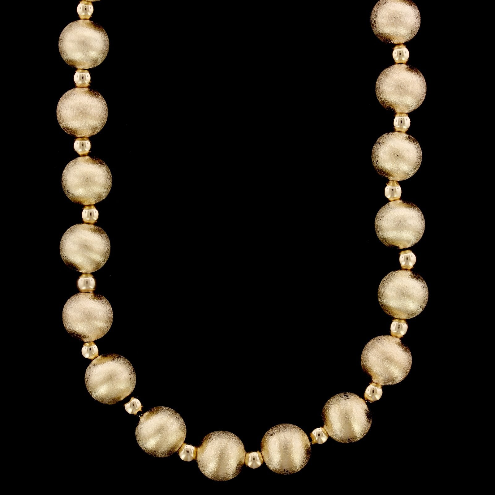 14K Yellow Gold Estate Bead Necklace