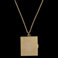 14K Yellow Gold Estate Book Locket Pendant