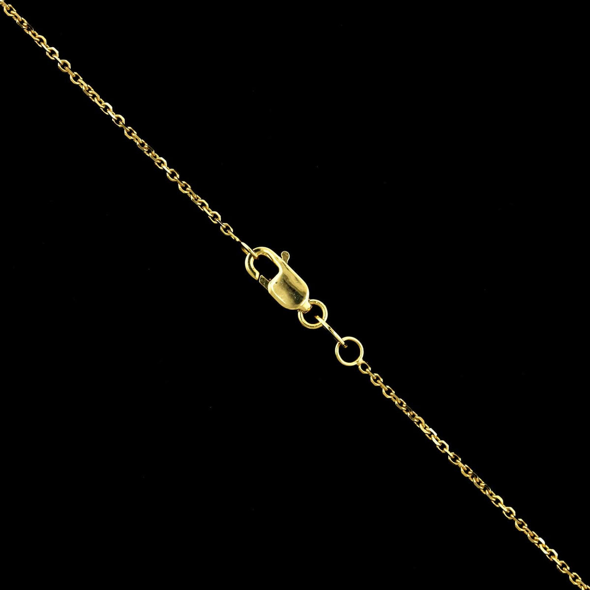 14K Yellow Gold Estate Carved Crystal and Diamond Butterfly Pendant