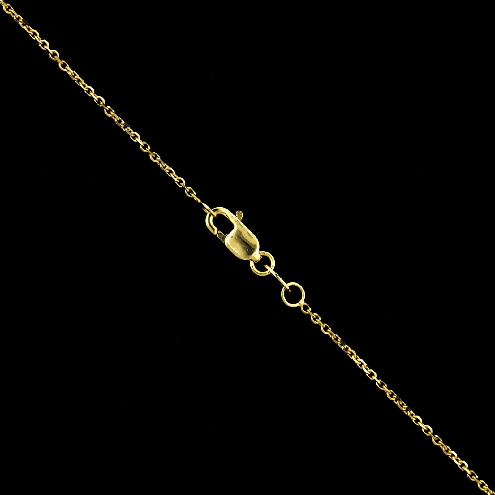 14K Yellow Gold Estate Carved Crystal and Diamond Butterfly Pendant