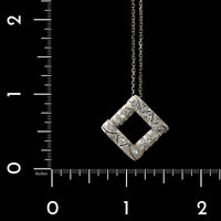 14K White Gold Estate Diamond Pendant