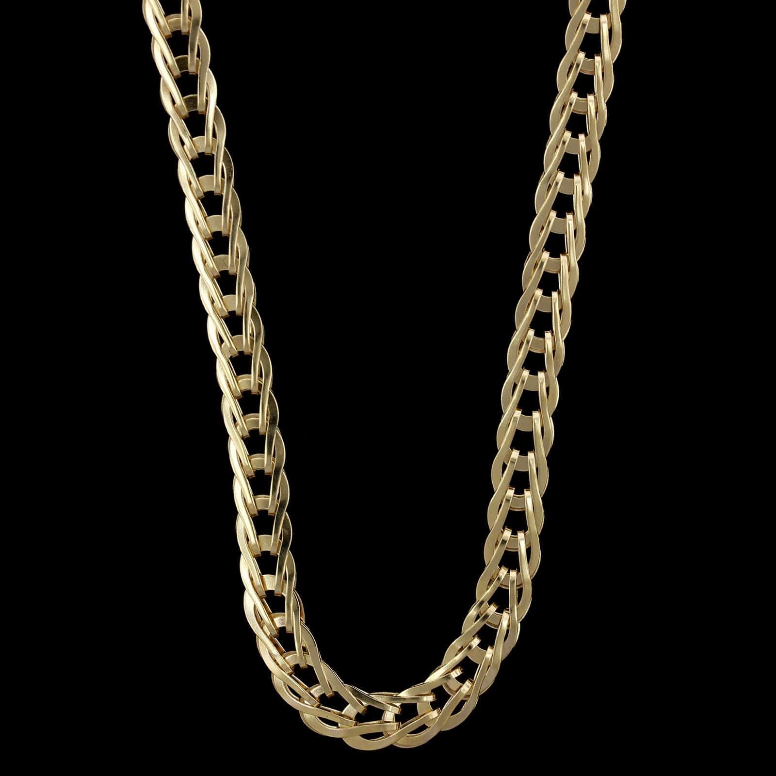 14K Yellow Gold Estate Fancy Link Chain