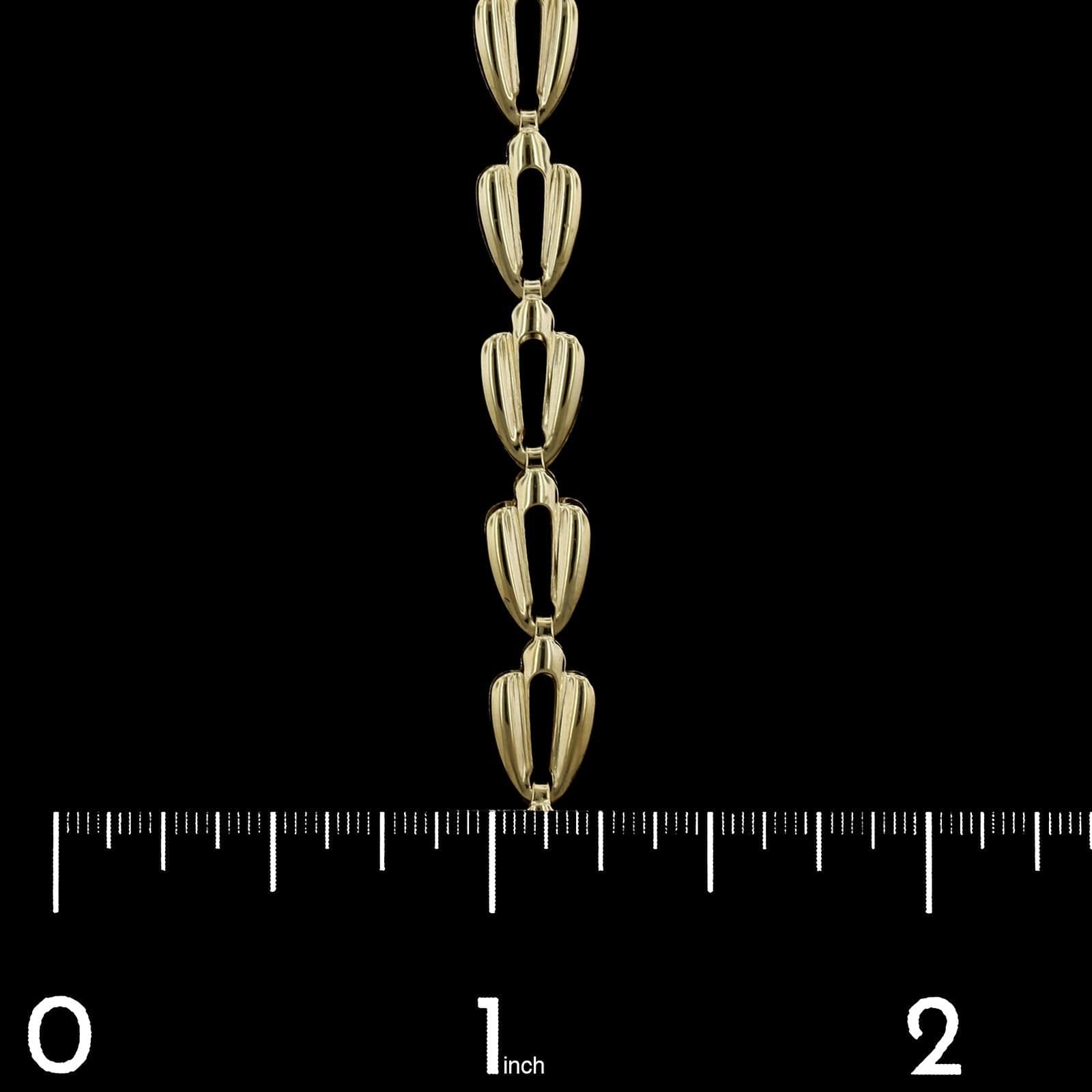 14K Yellow Gold Estate Fancy Link Chain