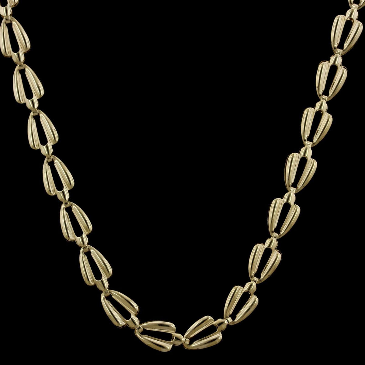 14K Yellow Gold Estate Fancy Link Chain