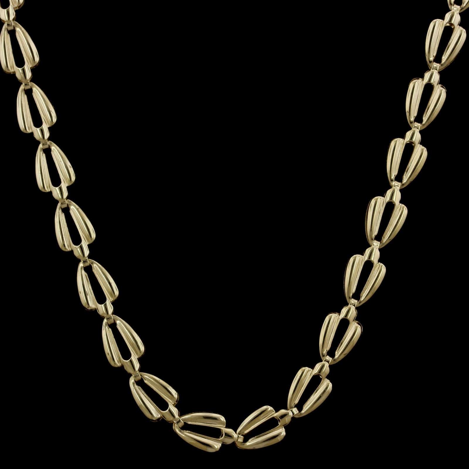 14K Yellow Gold Estate Fancy Link Chain