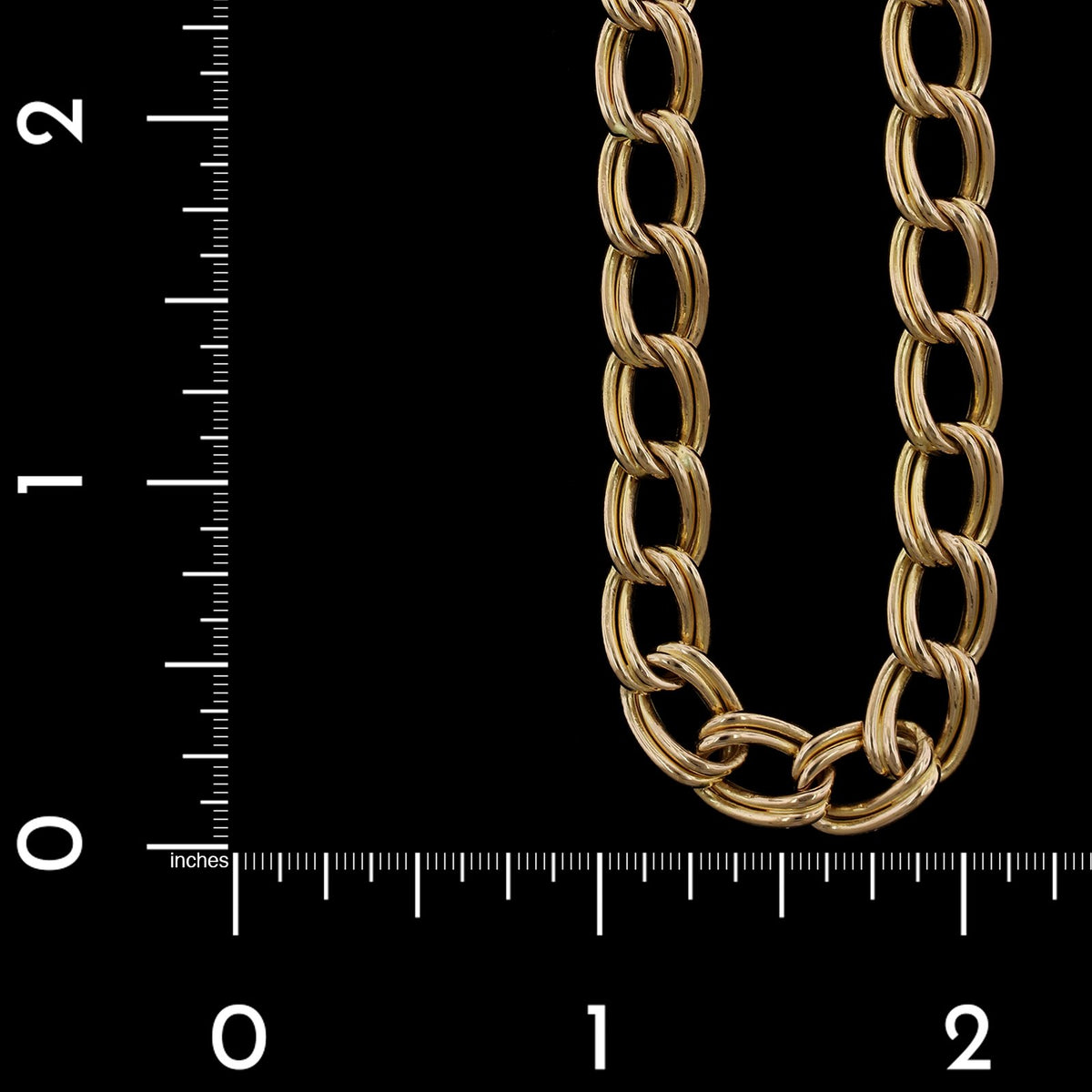 14K Yellow Gold Estate Double Link Necklace