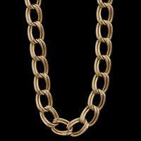 14K Yellow Gold Estate Double Link Necklace