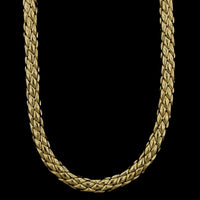 18K Yellow Gold Estate Woven Link Necklace