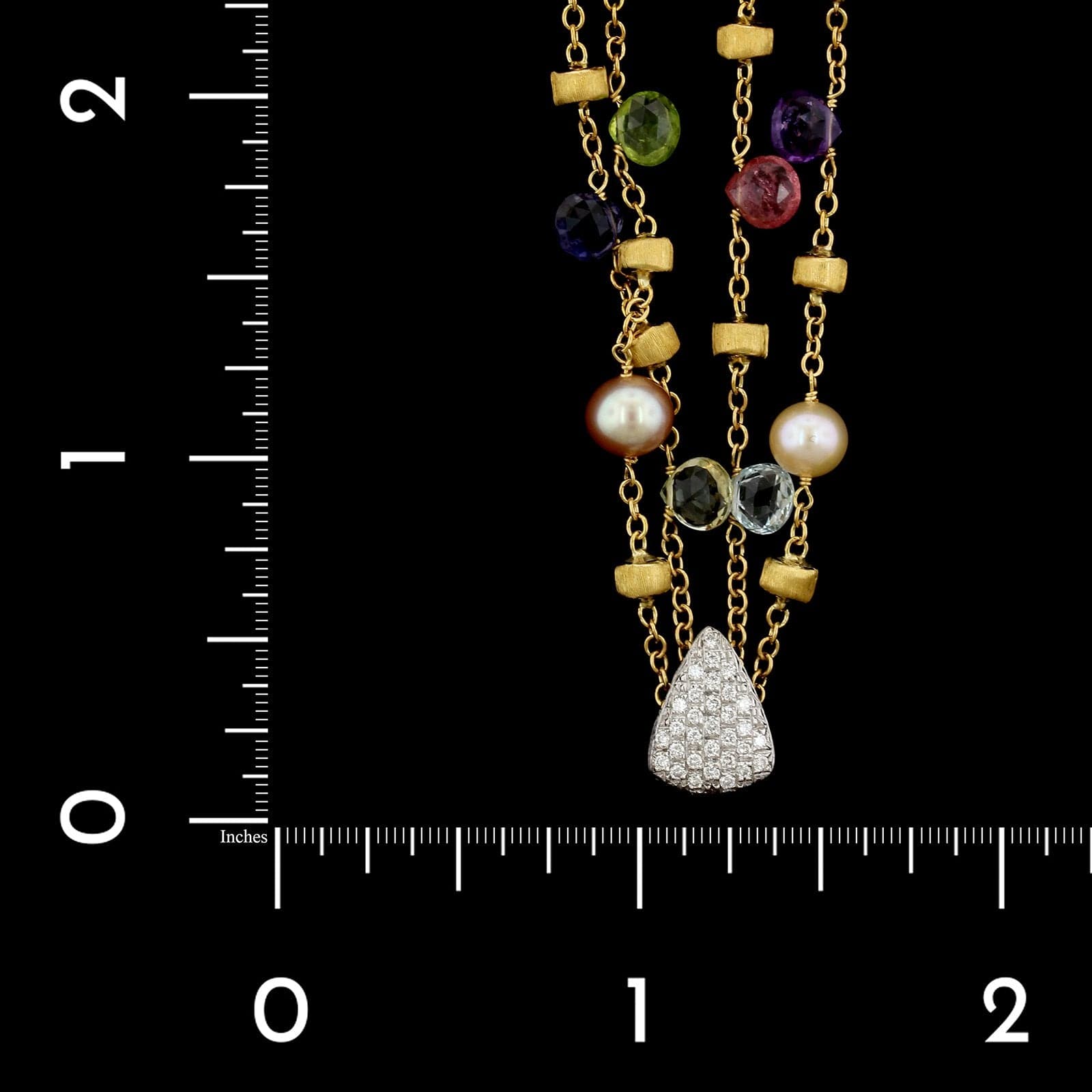 Marco Bicego Estate Gemstone and Diamond Necklace