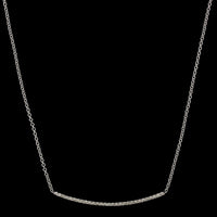 18K White Gold Estate Diamond Bar Necklace