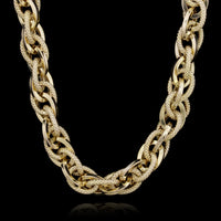 14K Yellow Gold Estate Fancy Link Necklace