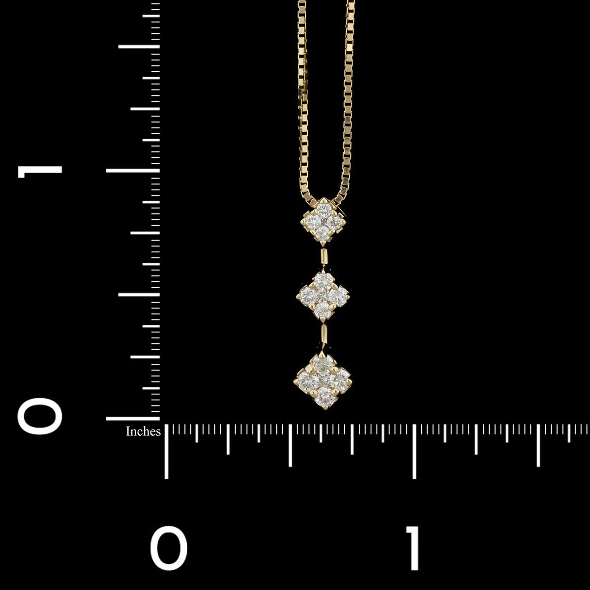 14K Yellow Gold Estate Diamond Pendant