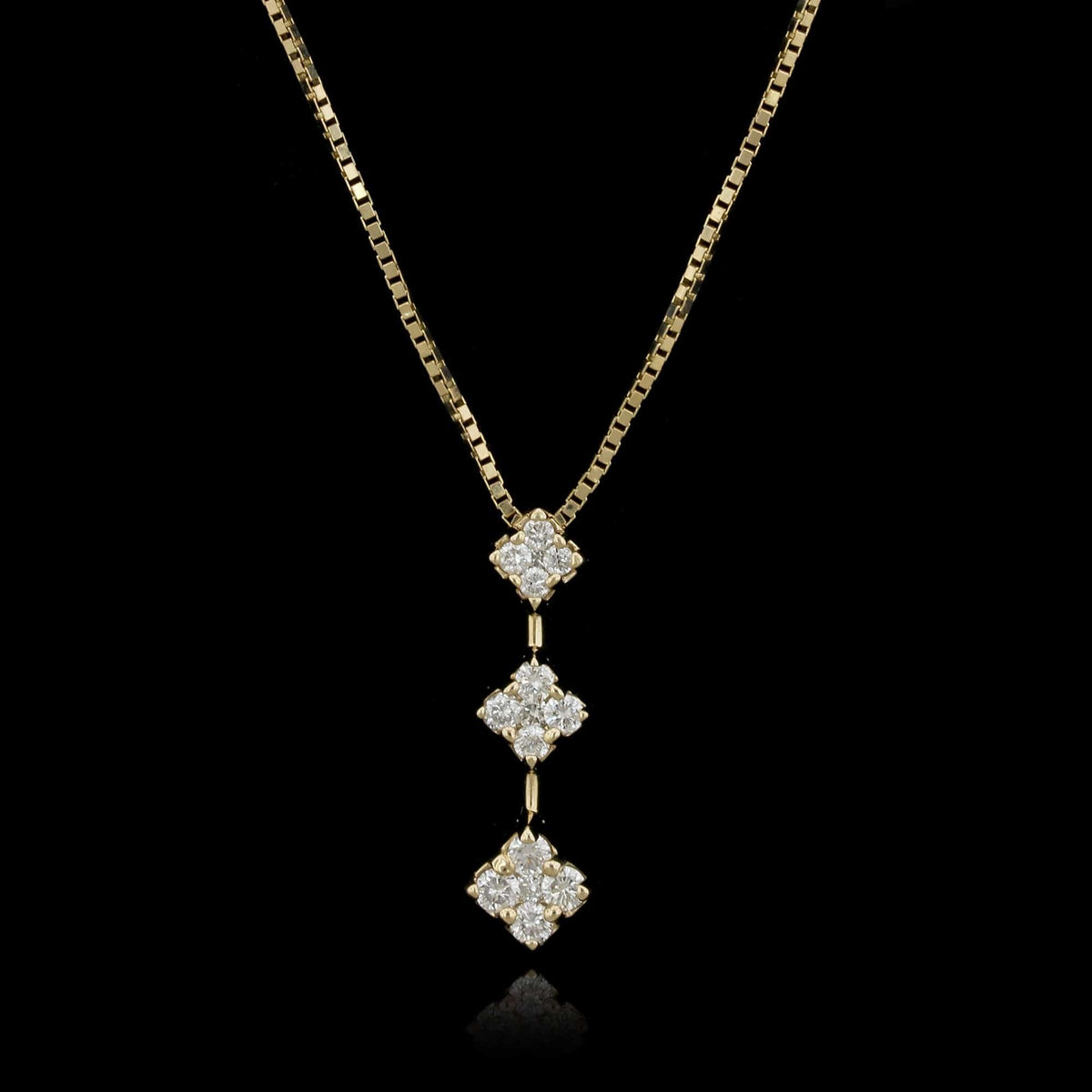 14K Yellow Gold Estate Diamond Pendant