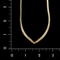 14K Tricolor Gold Estate Mesh Link Necklace