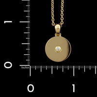 Cartier 18K Yellow Gold Estate Diamond Disc Pendant