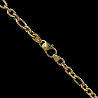 14K Yellow Gold Estate Hollow Oval Link Necklace