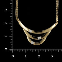 14K Yellow Gold Estate Diamond Necklace