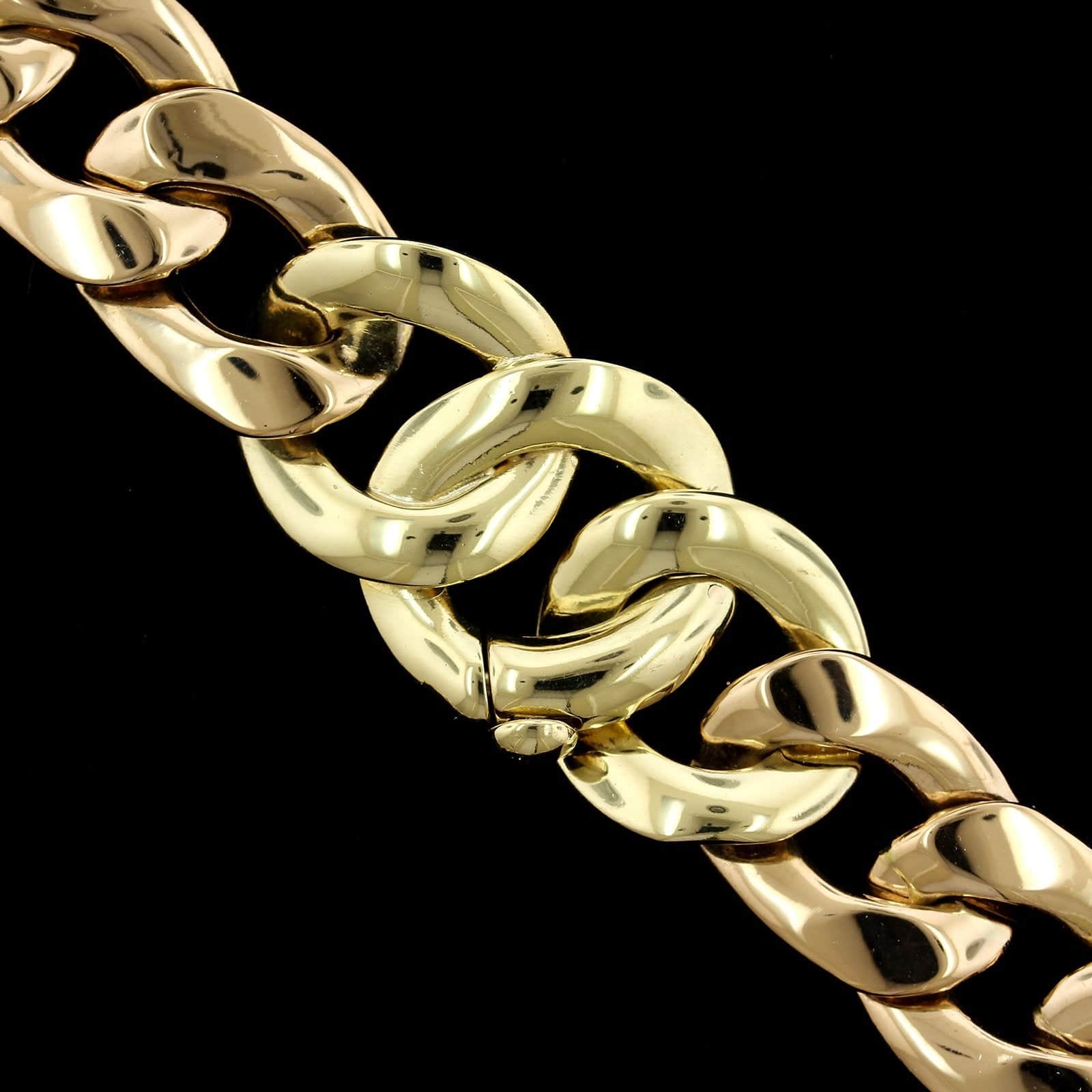 14K Yellow Gold Estate Curb Link Necklace