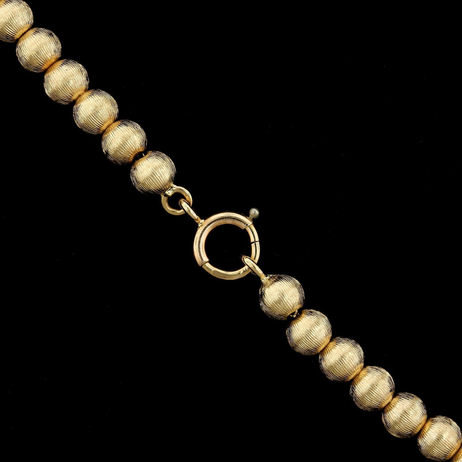 14K Yellow Gold Estate Bead Necklace, 14k yellow gold, Long's Jewelers