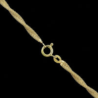 14K Yellow Gold Estate Braided Mesh Link Necklace, Yellow gold, Long's Jewelers