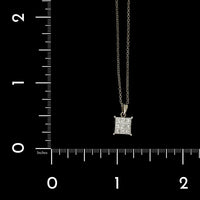 14K White Gold Estate Diamond Pendant