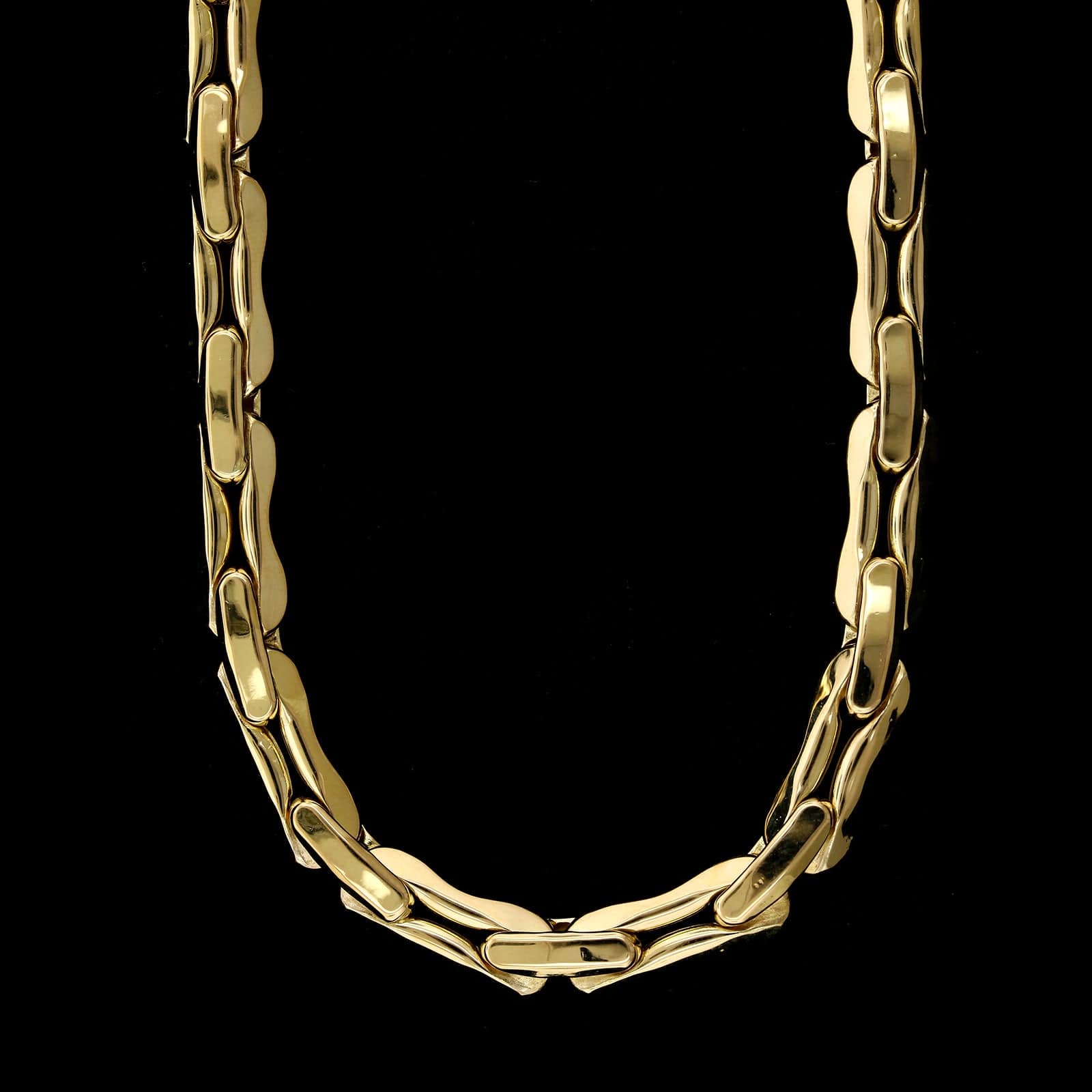 18K Two-tone Gold Estate Fancy Link Necklace