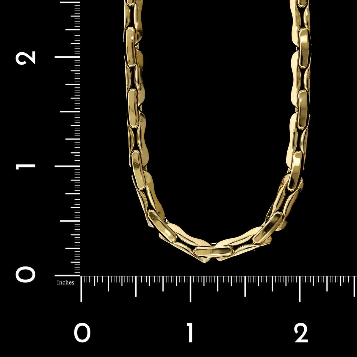 18K Two-tone Gold Estate Fancy Link Necklace