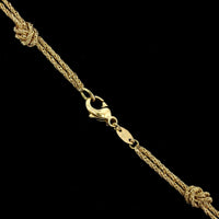 Estate Tiffany & Co. 18K Yellow Gold Knot Station Necklace