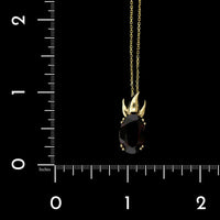 14K Yellow Gold Estate Garnet Pendant
