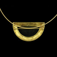Erica Druin 24K and 18K Yellow Gold Estate Cloisonne Basse-taille Pendant Pin Necklace