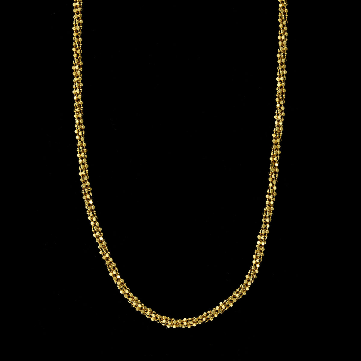 14K Yellow Gold Estate Twisted Fancy Link Necklace