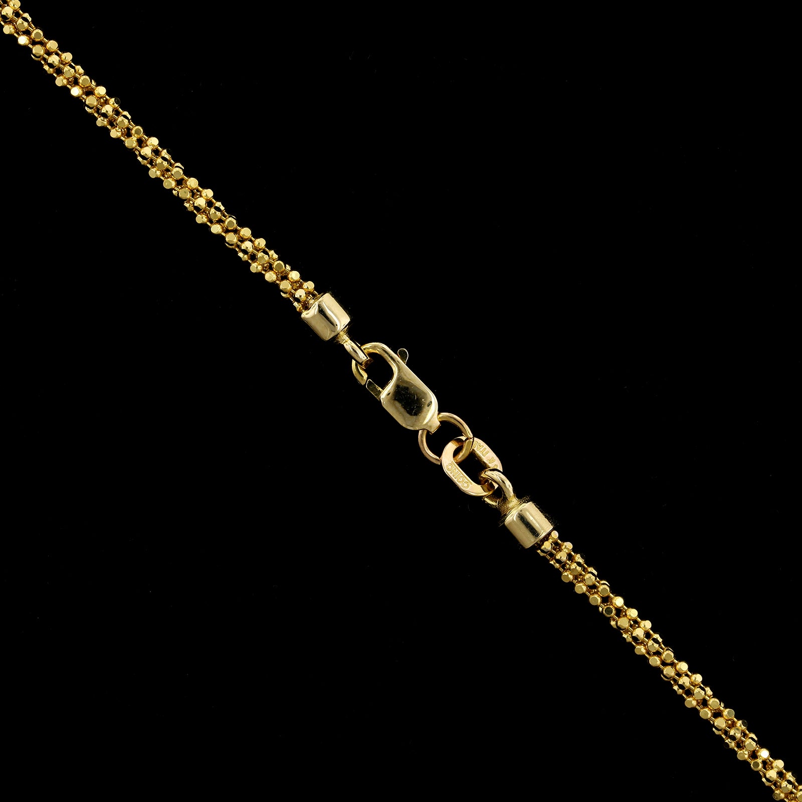 14K Yellow Gold Estate Twisted Fancy Link Necklace
