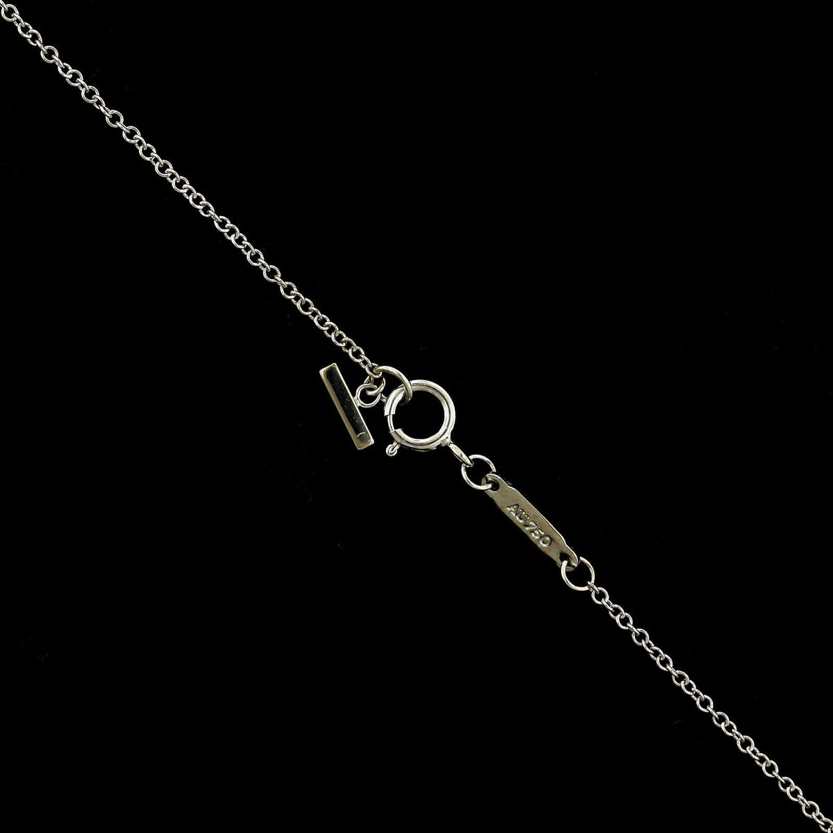 Tiffany & Co. Estate 18K White Gold T Necklace