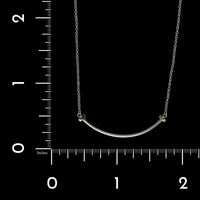 Tiffany & Co. Estate 18K White Gold T Necklace