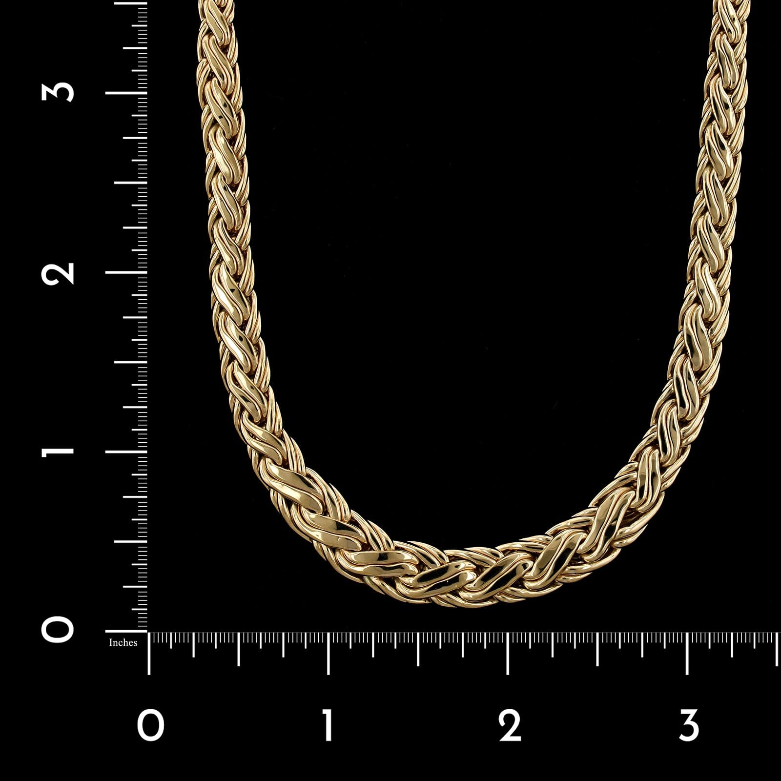 Tiffany & Co. 14K Yellow Gold Estate Fancy Link Graduated Necklace