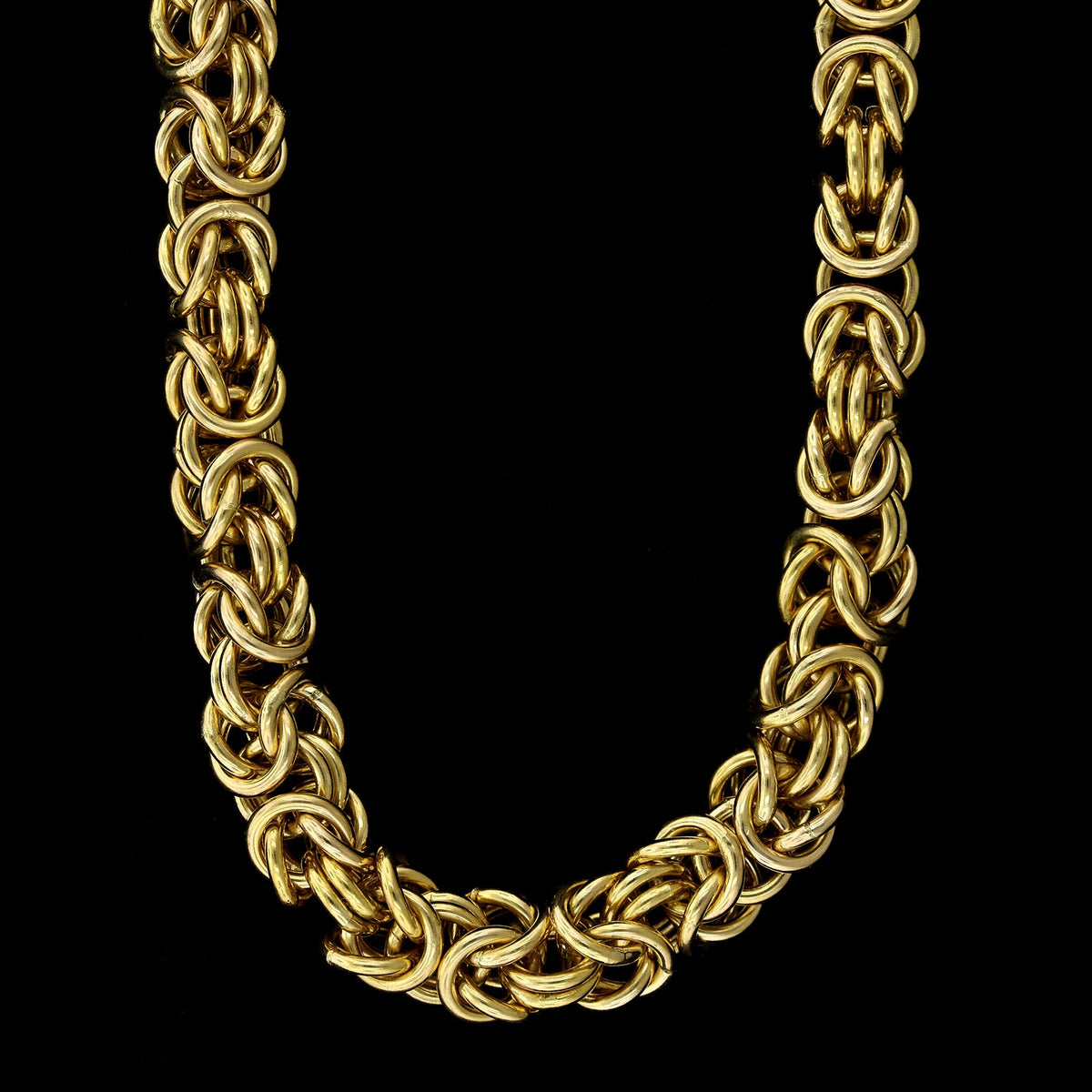 14K Yellow Gold Estate Byzantine Link Necklace, 14k yellow gold, Long's Jewelers