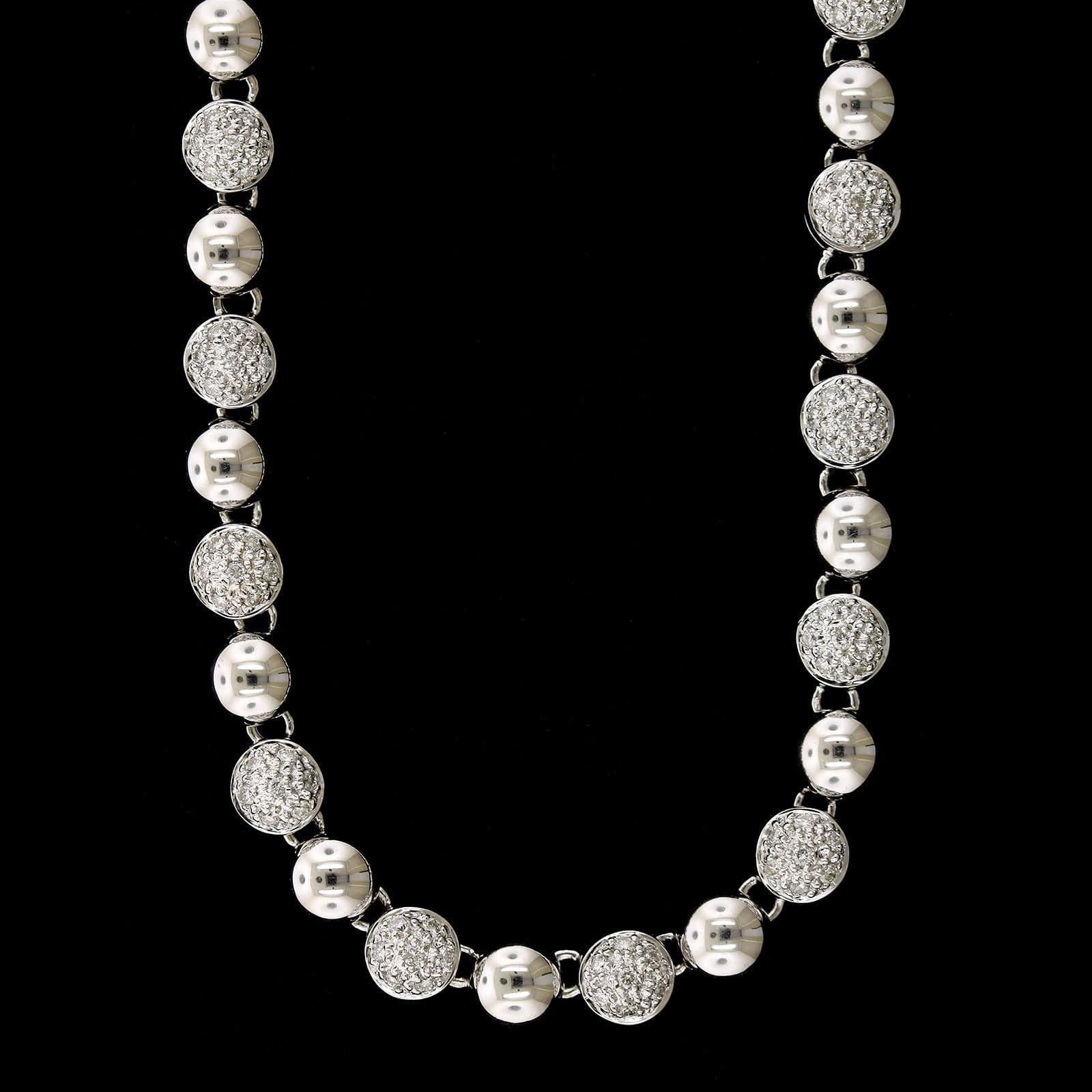 18K White Gold Estate Diamond Necklace, 18k white gold, Long's Jewelers