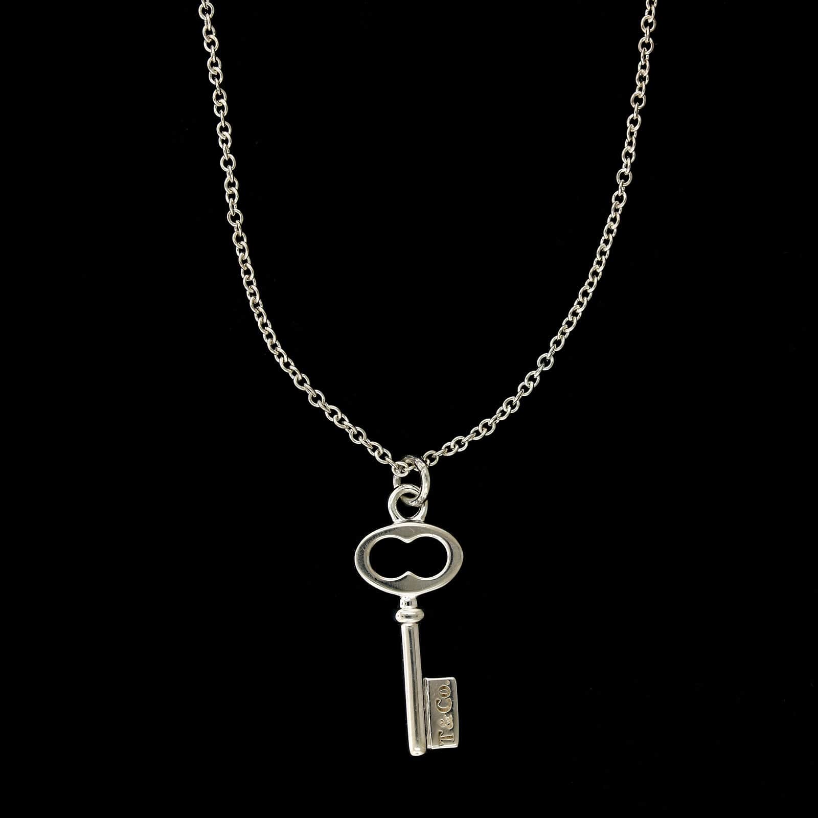 Tiffany & Co. Estate Sterling Silver Key Pendant