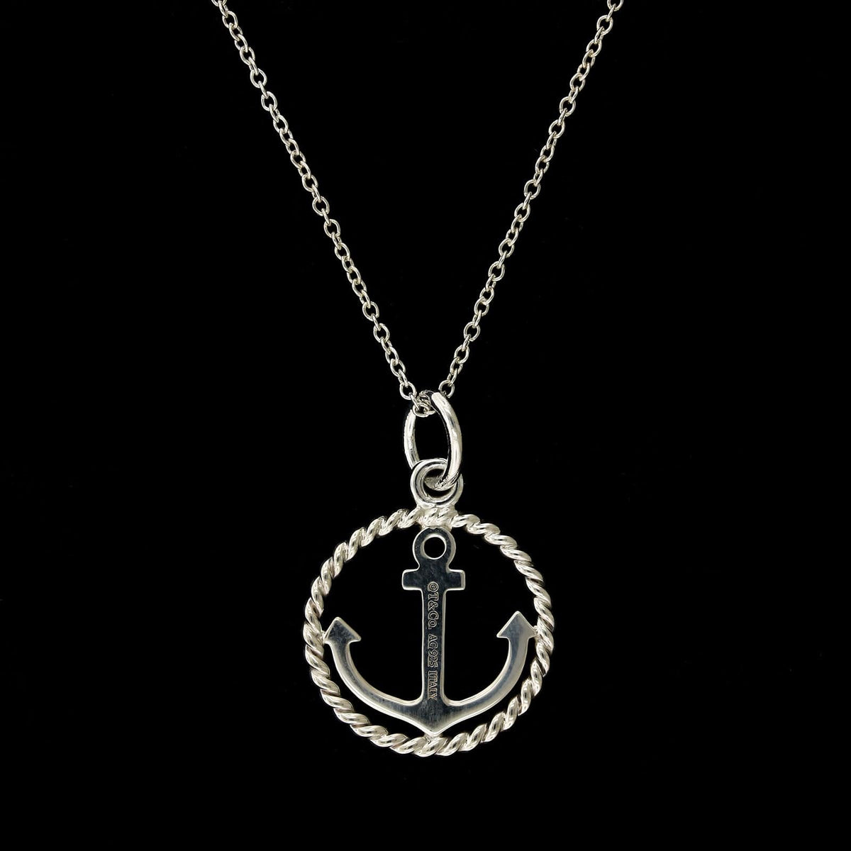 Tiffany & Co. Estate Sterling Silver Anchor Pendant