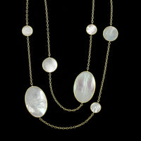 Ippolita 18K Yellow Gold Estate Rock Candy Mother of Pearl Station Necklace