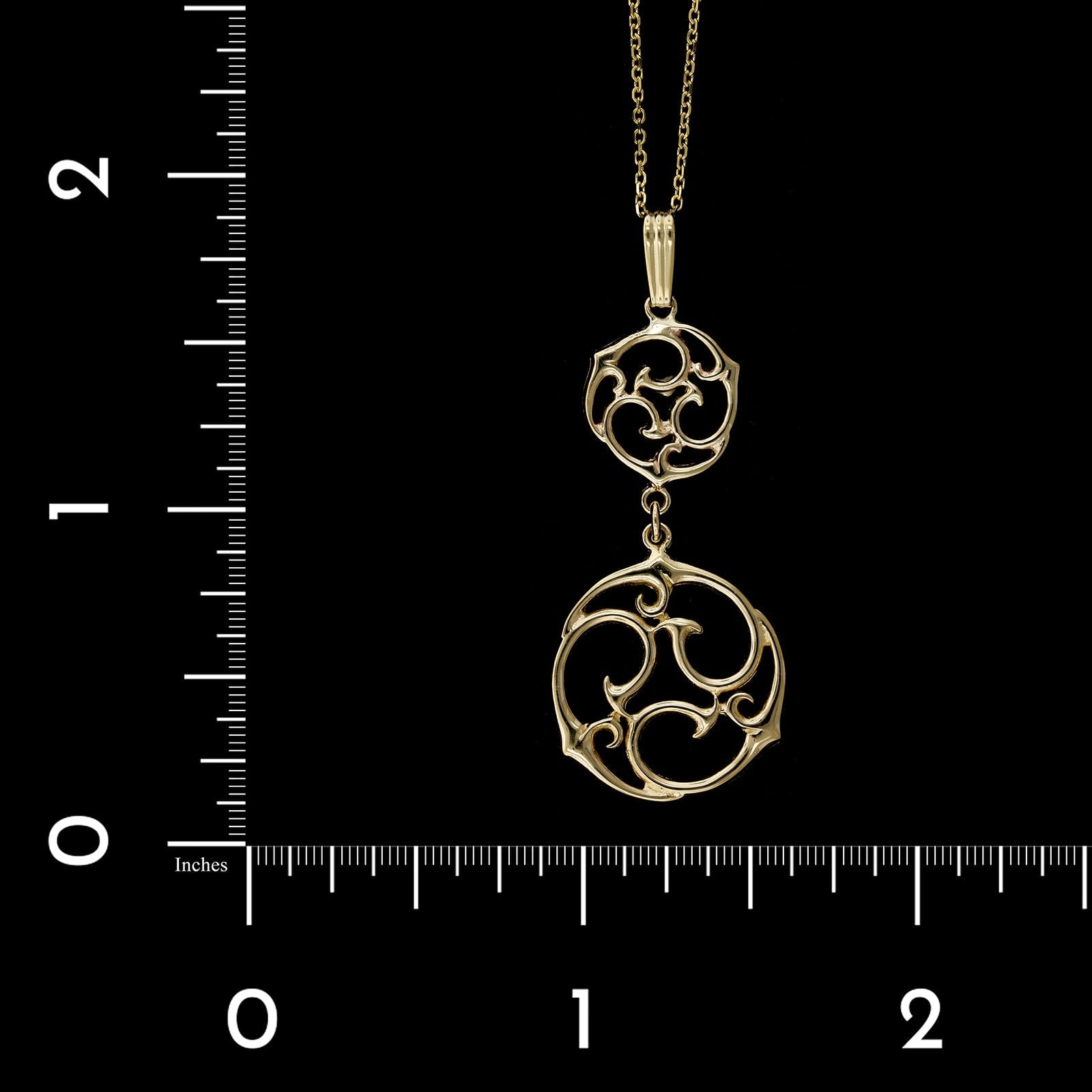 14K Yellow Gold Estate Celtic Triskele Double Pendant
