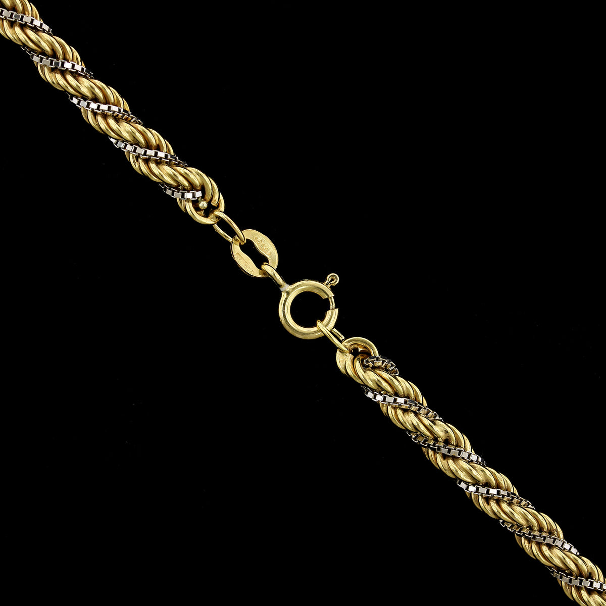 18K Two-tone Estate Gold Necklace