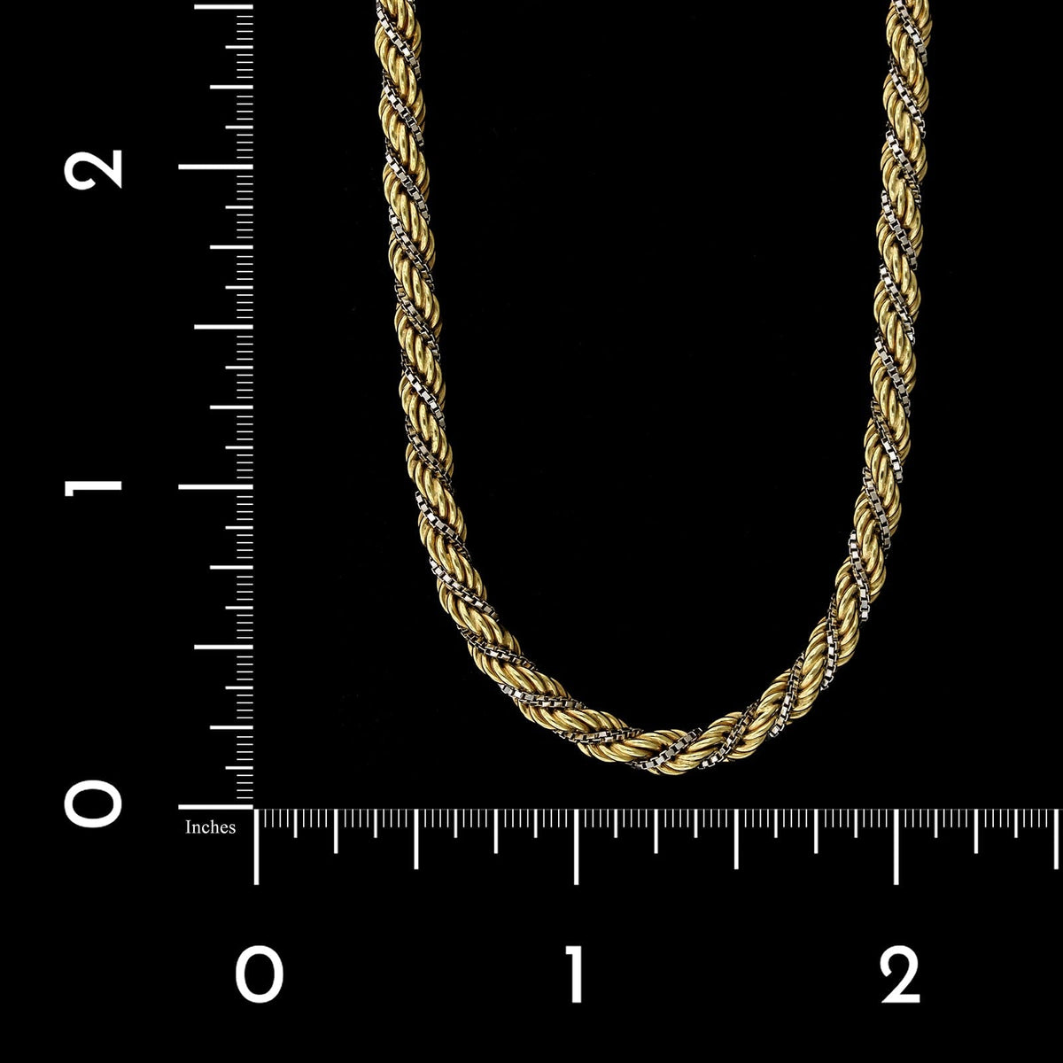 18K Two-tone Estate Gold Necklace