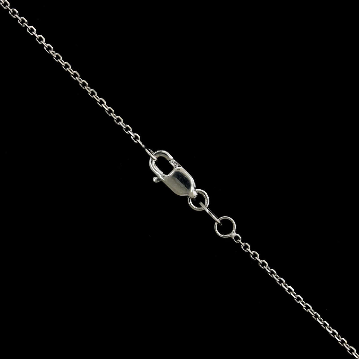 14K White Gold Estate Citrine and Diamond Pendant