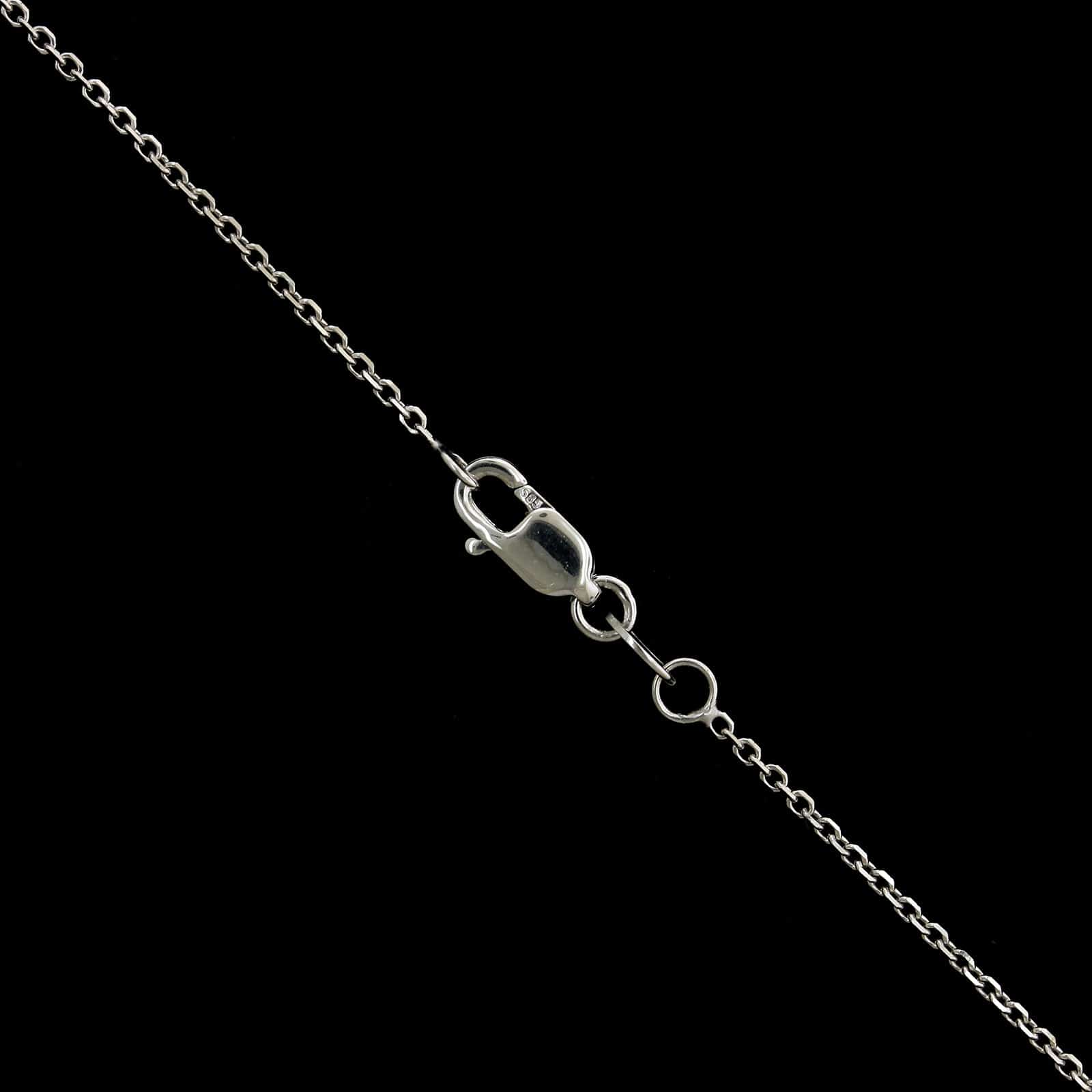 14K White Gold Estate Citrine and Diamond Pendant