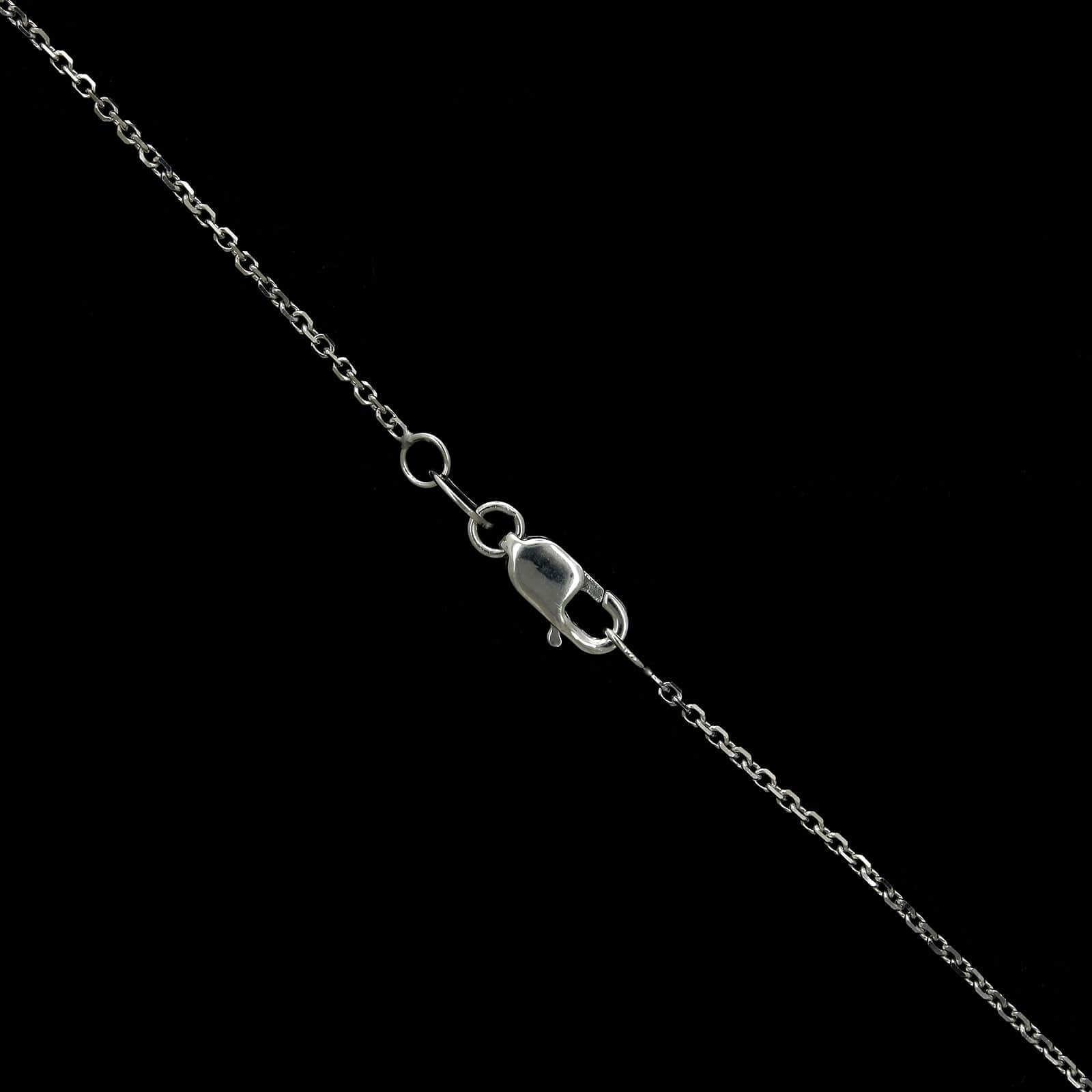 14K White Gold Estate Diamond Bead Pendant