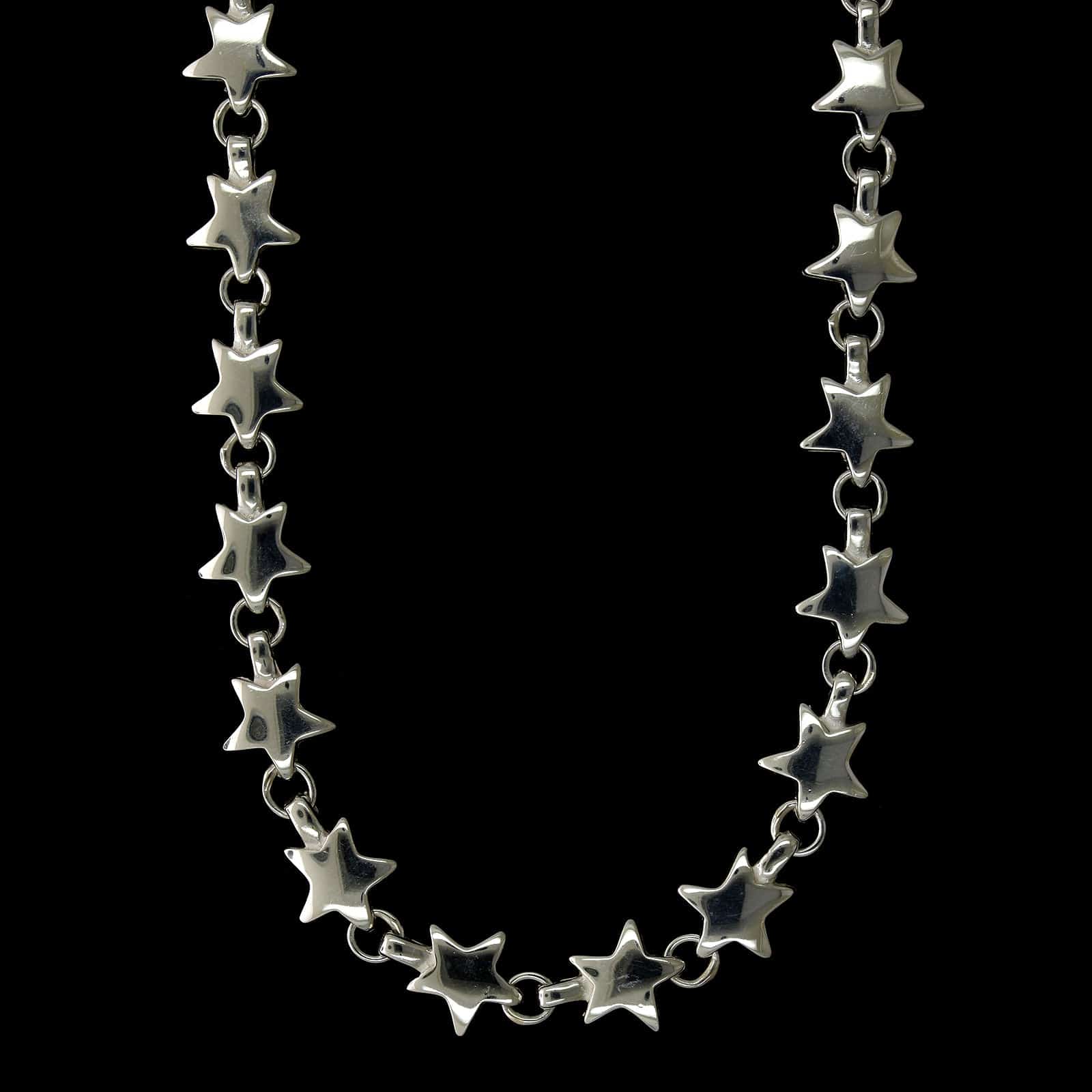 Tiffany & Co. Sterling Silver Estate Star Link Necklace