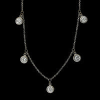 14K White Gold Estate Diamond Necklace