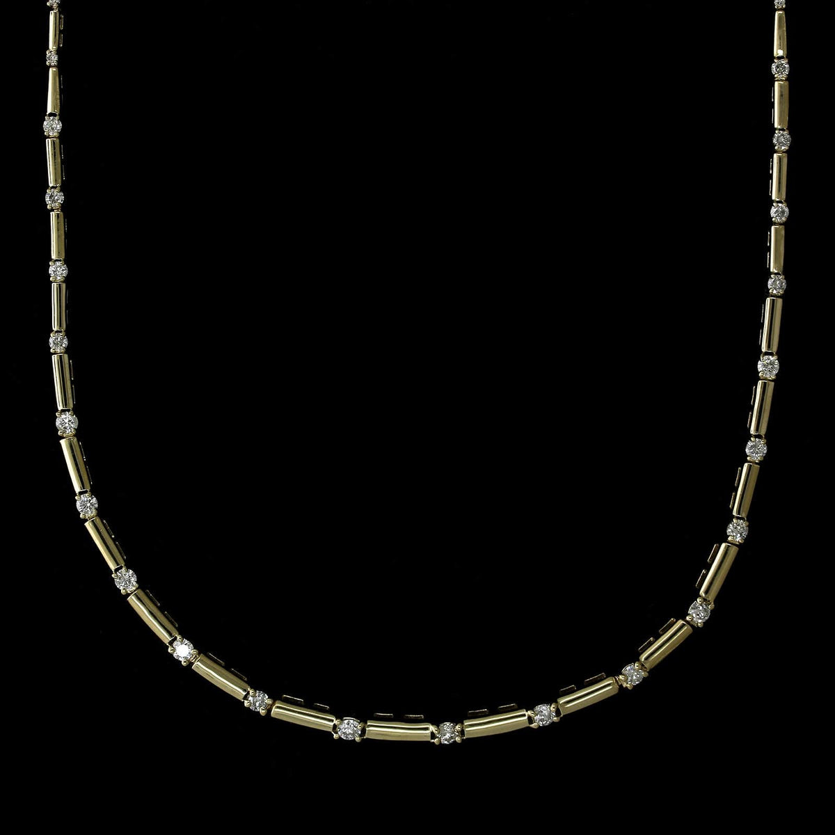 14K Yellow Gold Estate Diamond Necklace